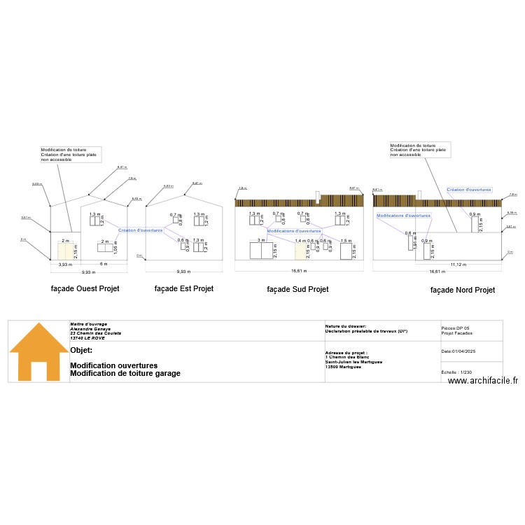 facade projet st julien. Plan de 0 pièce et 0 m2