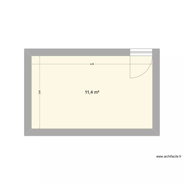 chambre enfant. Plan de 1 Pièce et 11 m²