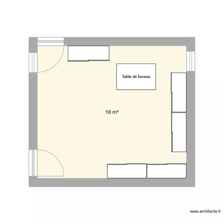 Plan ETAGE_Mairie NANGEVILLE. Plan de 1  et 18 m²