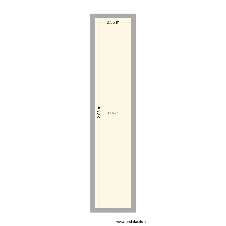 larouche conteneur. Plan de 1 pièce et 28 m2