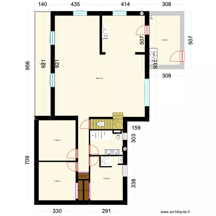 Vendays plomberie sans chemins. Plan de 