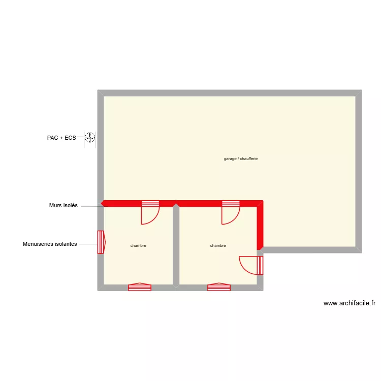 MAILLET RDC étape 3. Plan de 3 et 84 m² MAILLET RDC étape 3. Plan de 3 et 84 m²
