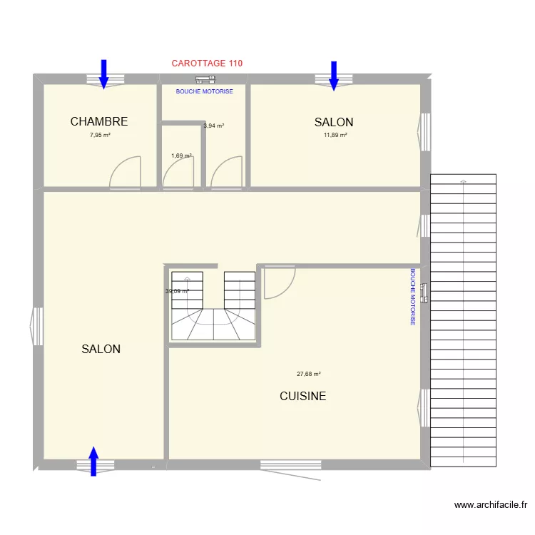 TITEM 2EME. Plan de 4  et 93 m²