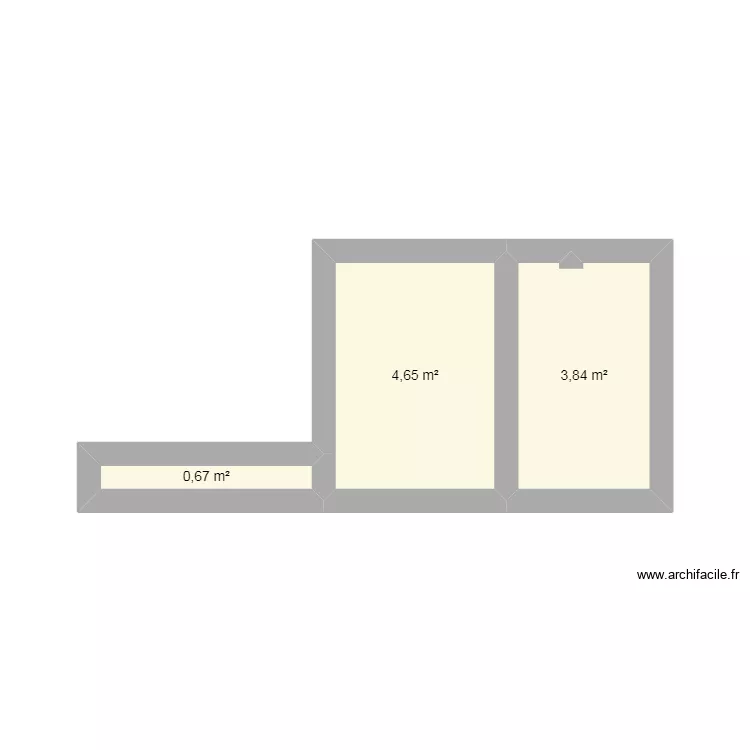 clim. Plan de 3  et 9 m²