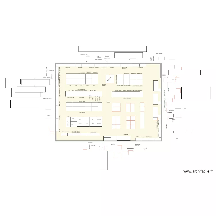 MAG 3.912. Plan de 1  et 281 m²