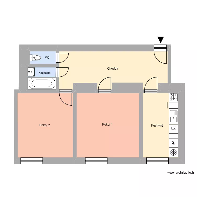 ČS. exilu 537, byt 9. Plan de 16  et 183 m²