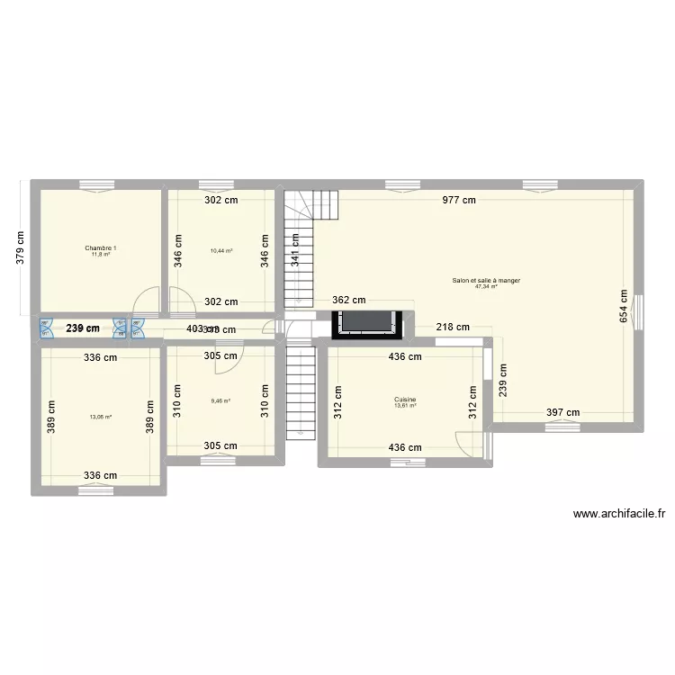 rez de chauss&eacute;e Mayac. Plan de 