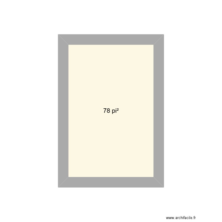 5555. Plan de 1 pièce et 7 m2