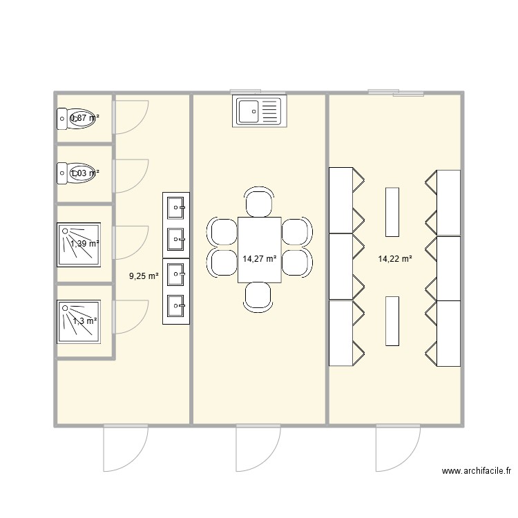 CIMAT CHANTIER PIERRE BENITE. Plan de 7 pièces et 42 m2