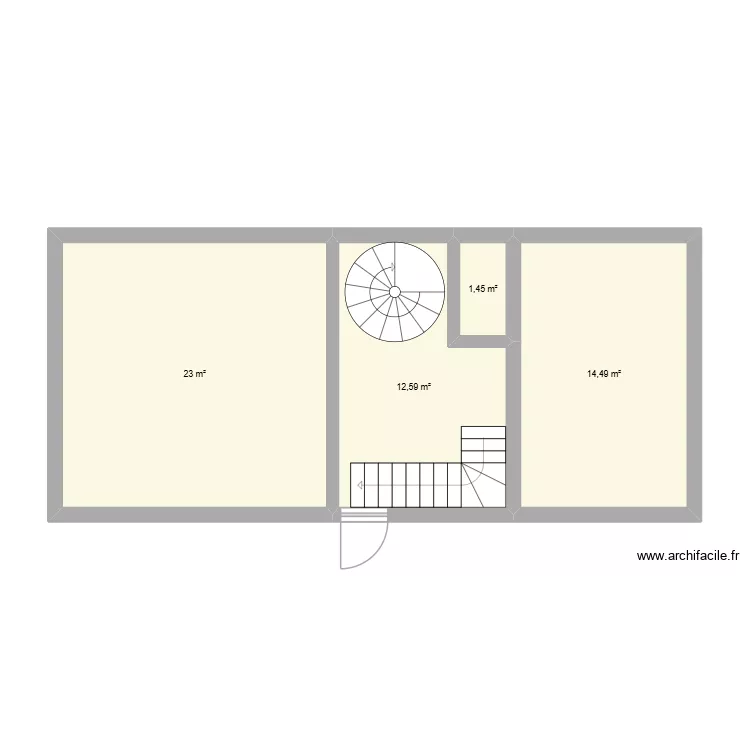 1er étage. Plan de 4 Pièces et 52 m² 1er étage. Plan de 4 Pièces et 52 m²