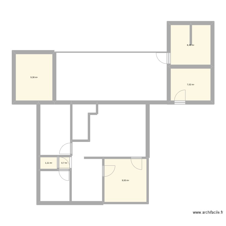 etage0. Plan de 6 pièces et 37 m2