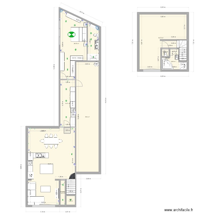 Maison Loon-Plage 4. Plan de 9 pièces et 170 m2