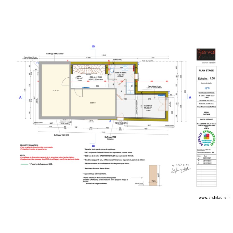 Mars 2 plan 1er étage. Plan de 0 pièce et 0 m2