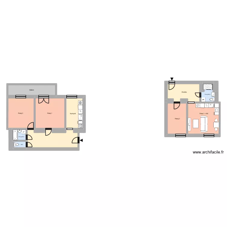 Ostrčilova 2544, byt 1. Plan de 25  et 236 m²