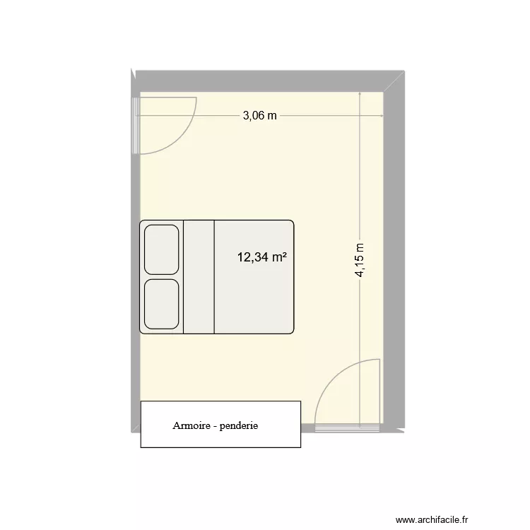 chambre 1. Plan de 1 et 12 m² chambre 1. Plan de 1 et 12 m²