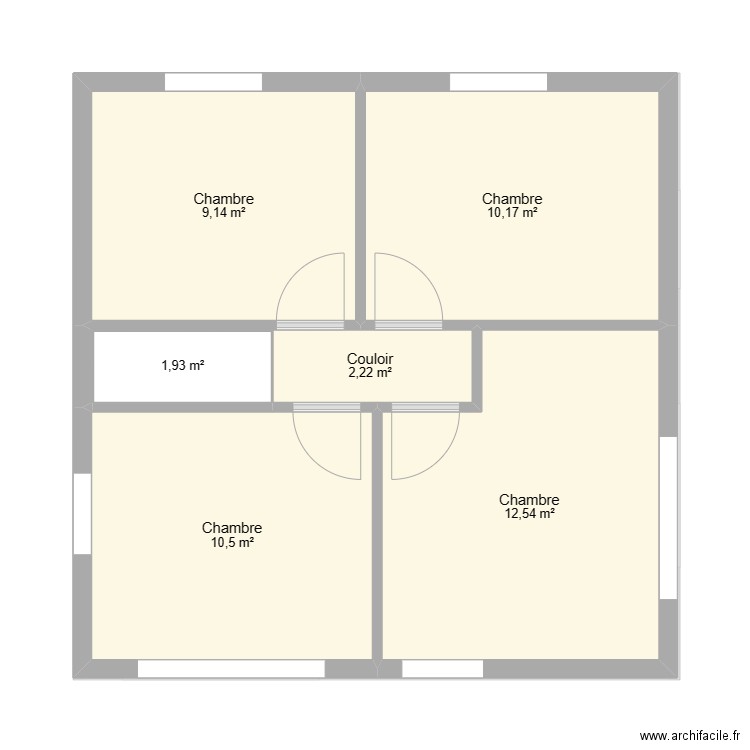 Bouillat. Plan de 9 pièces et 95 m2