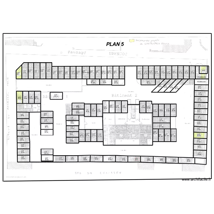 planfinal. Plan de 102  et 1437 m²