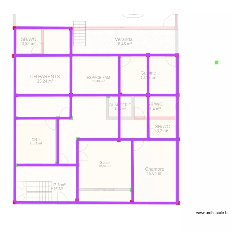 PLAN RDC 1. Plan de 38  et 563 m²