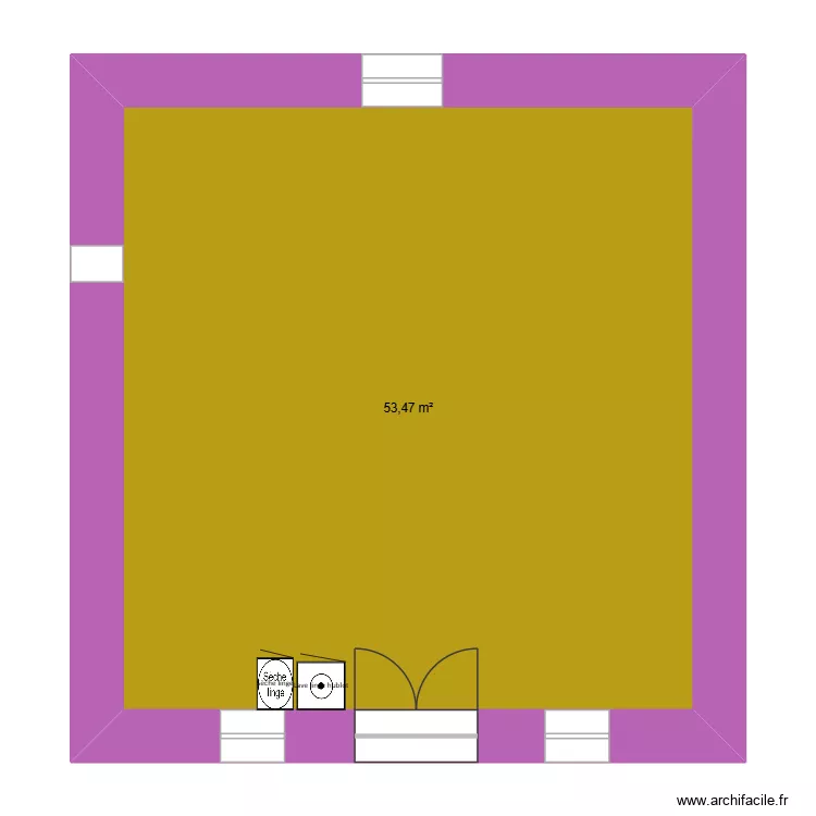 &eacute;curie. Plan de 2  et 107 m²