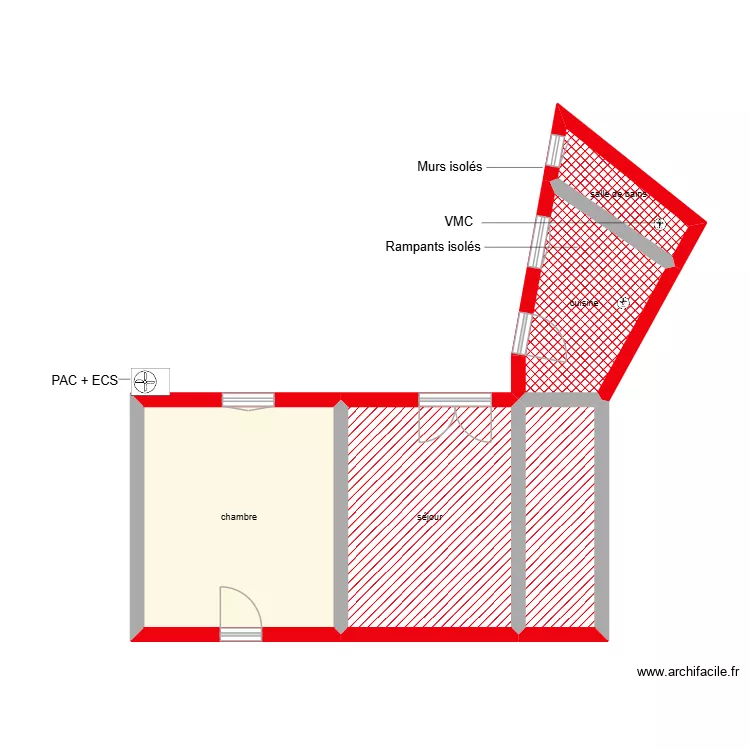 viseur &eacute;tape 3. Plan de 5  et 45 m²