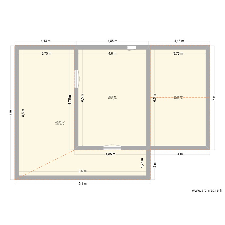 test2. Plan de 5 pièces et 224 m2