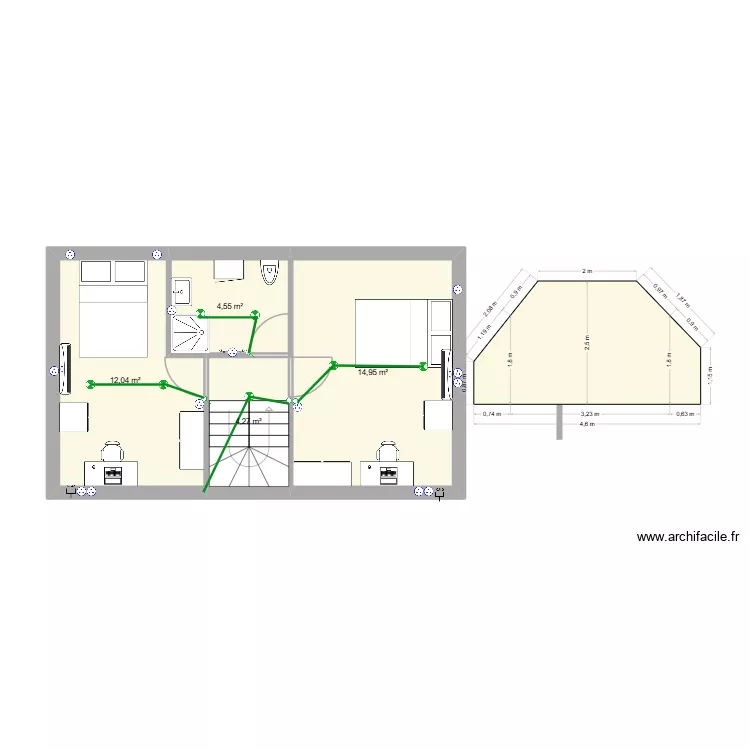 etage électrécité. Plan de 5 et 73 m² etage électrécité. Plan de 5 et 73 m²
