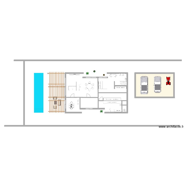 projet 4. Plan de 1 pièce et 45 m2
