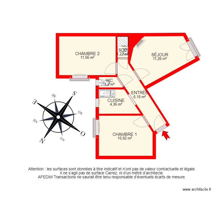 BI17195 -. Plan de 11 pièces et 48 m2