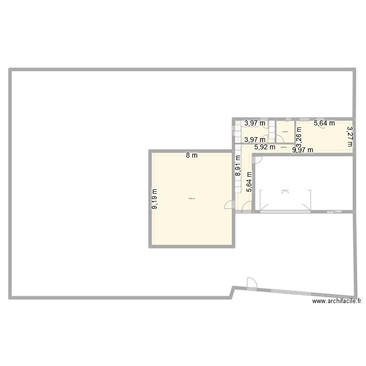 Montel 1. Plan de 3 pièces et 120 m2