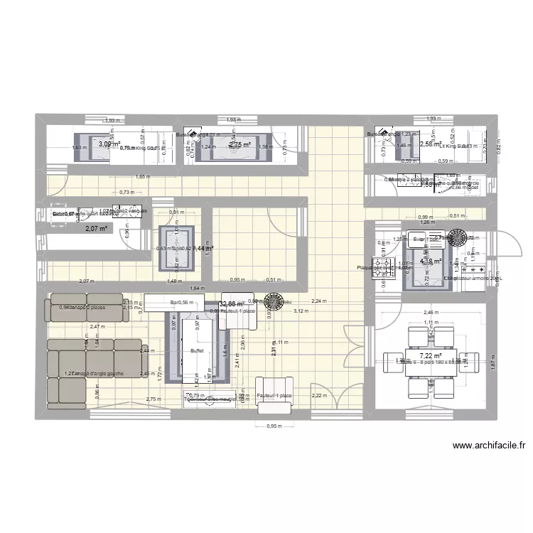 NKOMETOU. Plan de 9 et 64 m² NKOMETOU. Plan de 9 et 64 m²