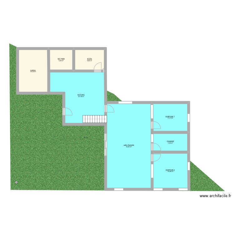 PLAN VICTOR 2. Plan de 13 pièces et 222 m2