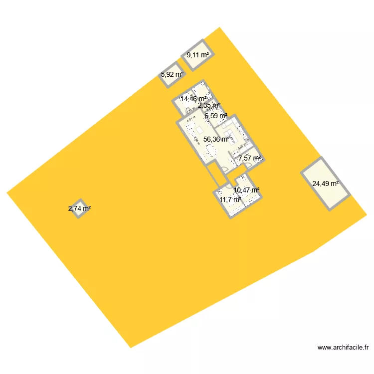 maison a construire. Plan de 