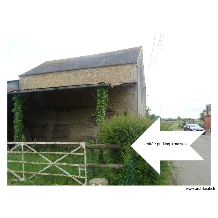 entée parking. Plan de 0 pièce et 0 m2