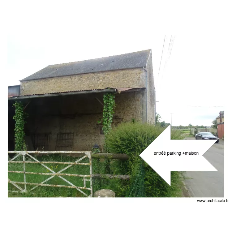 ent&eacute;e parking. Plan de 