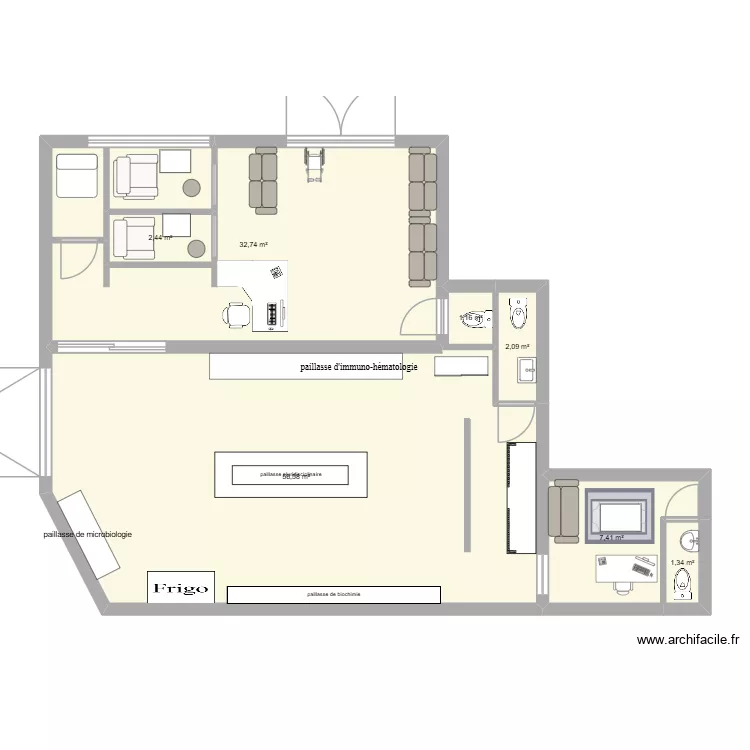 laboratoire. Plan de 7 et 104 m² laboratoire. Plan de 7 et 104 m²