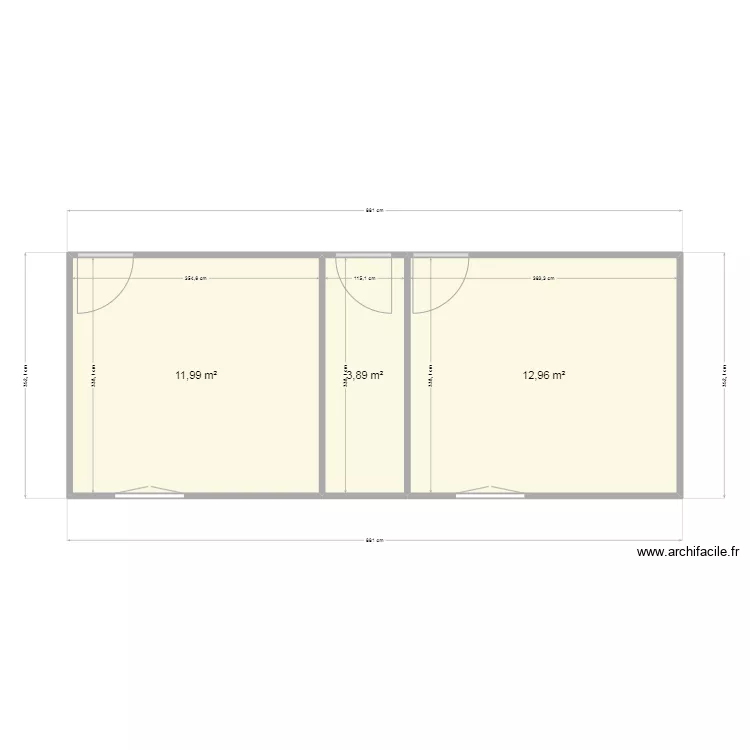 CHAMBRES DANS LE GARAGE. Plan de 