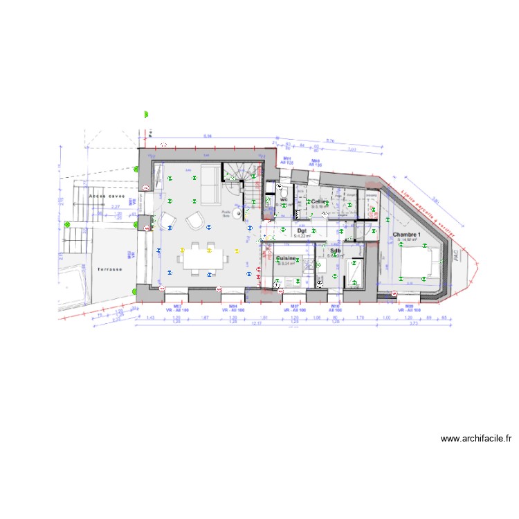 ELEC RDC. Plan de 0 pièce et 0 m2