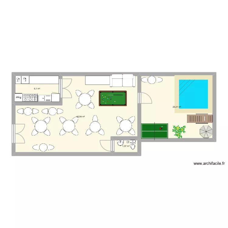 poookjnbghn,. Plan de 4  et 73 m²