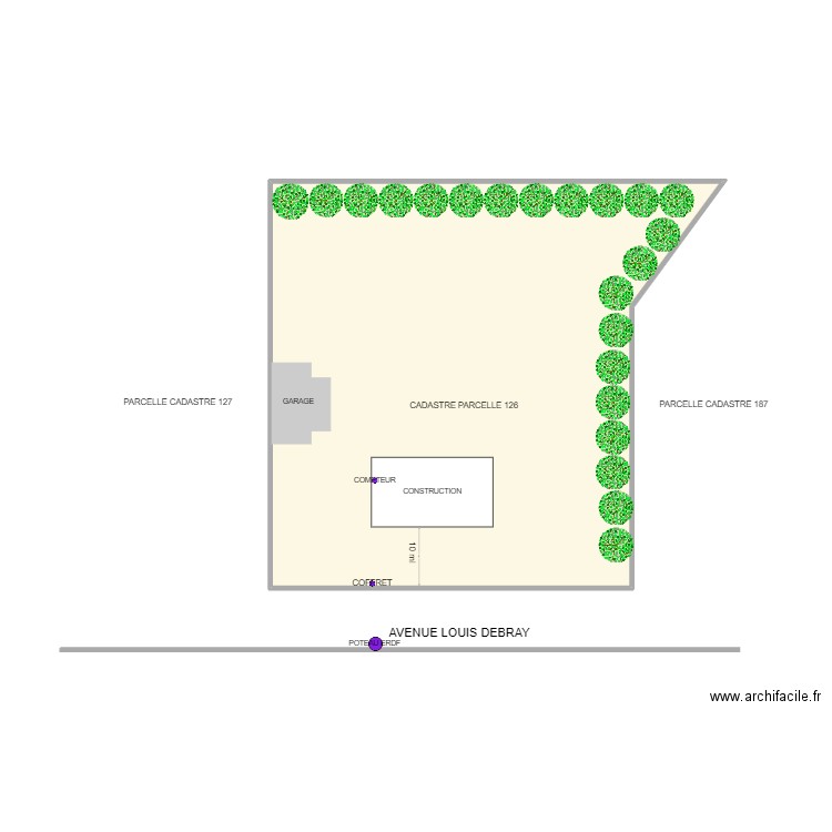 PLAN DE MASSE 12 L.DEBRAY. Plan de 1 pièce et 41 m2