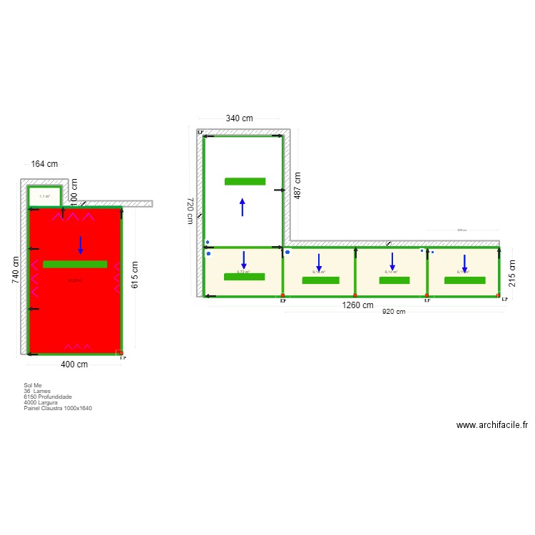 Dale Pudney- Vila nova de Cacela. Plan de 6 pièces et 50 m2