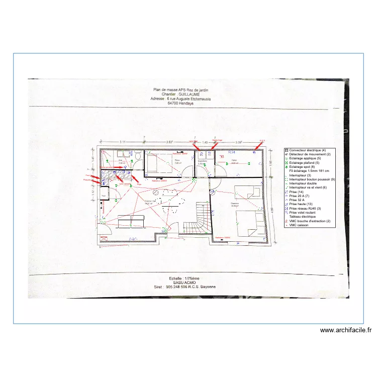 ISC Hendaye &agrave; jour. Plan de 