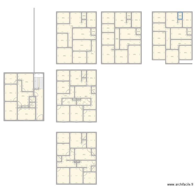 rez de c. Plan de 77 pièces et 1564 m2
