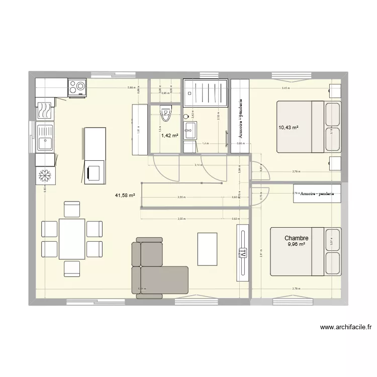 Maison Anton 2. Plan de 4 et 63 m² Maison Anton 2. Plan de 4 et 63 m²