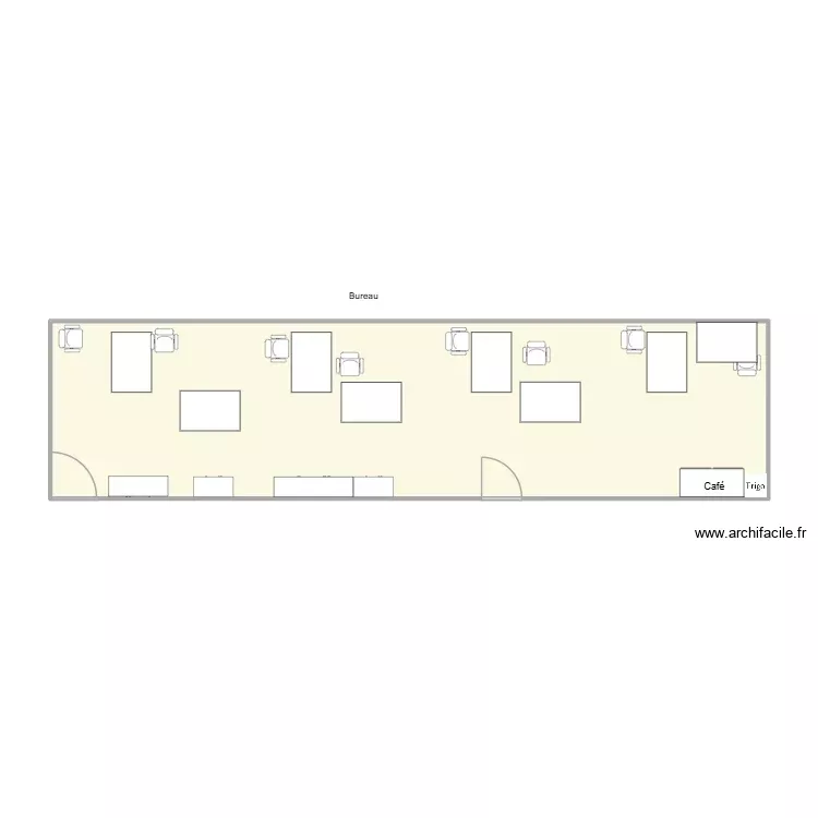 Bureau RE. Plan de 1 Pièce et 50 m² Bureau RE. Plan de 1 Pièce et 50 m²