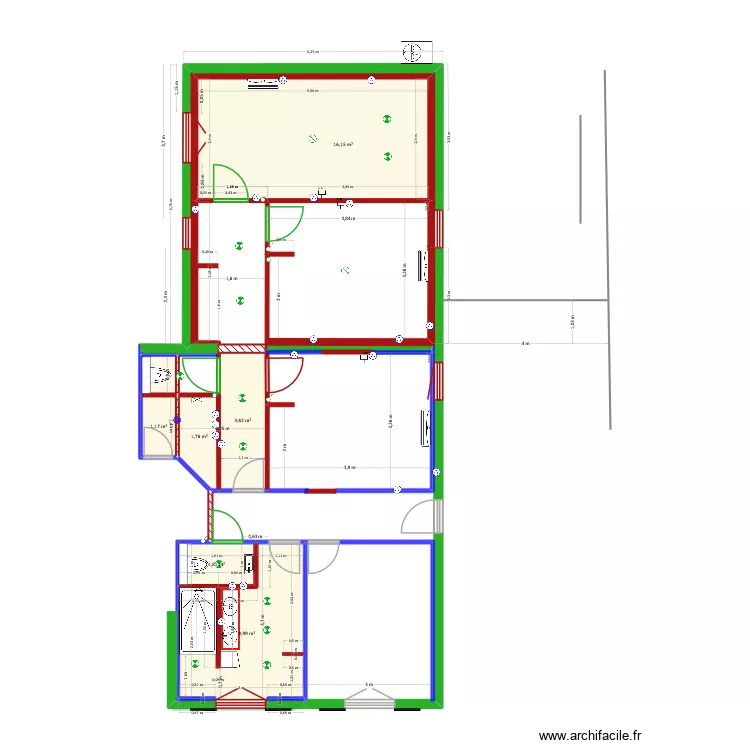 PlanExtensionPourArtisans_avril2026. Plan de 7  et 34 m²