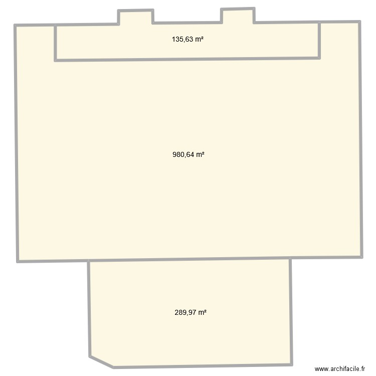 76108-BG Gymnase Apollo. Plan de 3 pièces et 1406 m2