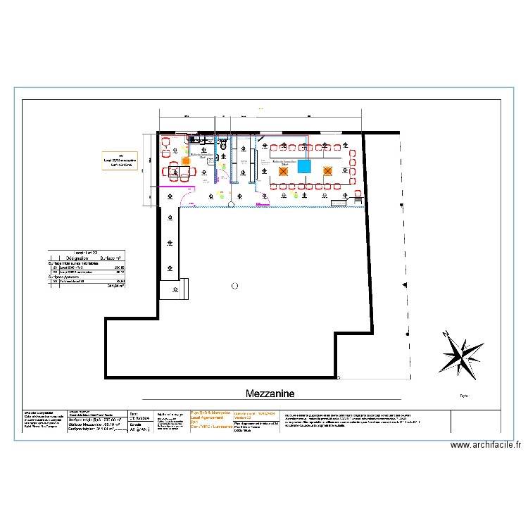 Plan d'implantation Mezzanine. Plan de 0 pièce et 0 m2
