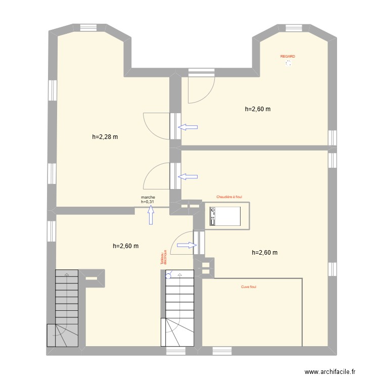 Nadiia 3. Plan de 6 pièces et 95 m2