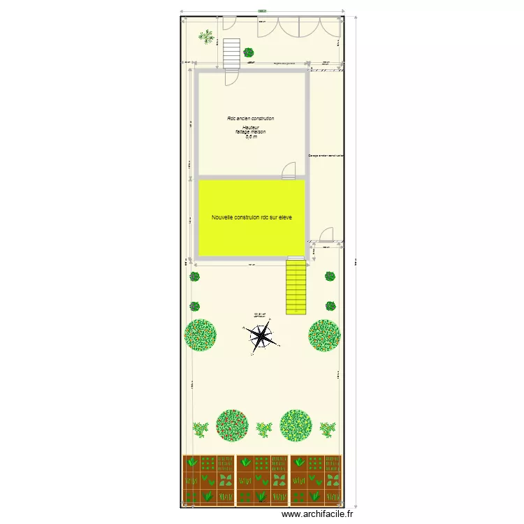 Plan situation travaux escalier. Plan de 