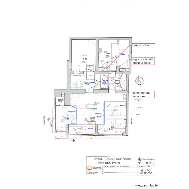 Toulon Liberté RDC EDL. Plan de 10 pièces et 153 m2